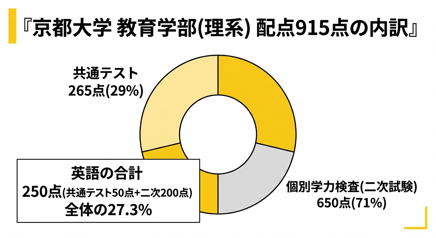 京都大学教育学部(理系) 配点915点の内訳
